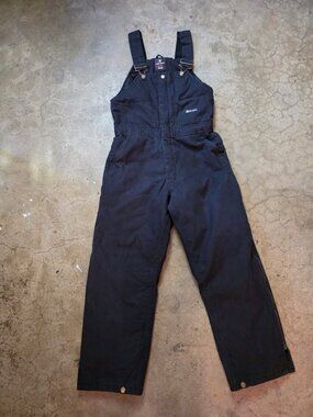 C.W. Hart Black Insulated Canvas Overalls Workwear Women’s M-Regular (8–10) L28